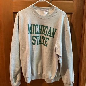 Grey crewneck Michigan State sweatshirt, XL